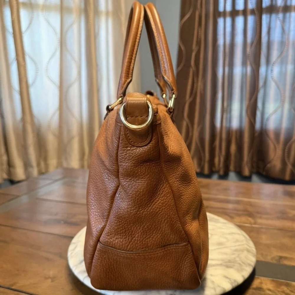 Coach Central Satchel F55662 Saddle Brown Pebbled Leather 14x9x5" Bag $395 MSRP! - Picture 4 of 16